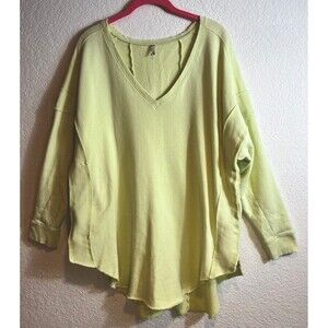 Intimately Free People Women’s Pale Yellow Long Sleeve Pull Over Sweatshirt XS